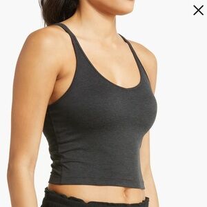 Vuori Halo Performance Crop Heather Black